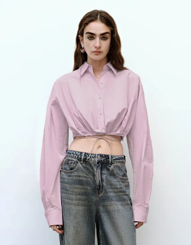 Cropped Straight Shirt sold by Urban Revivo
