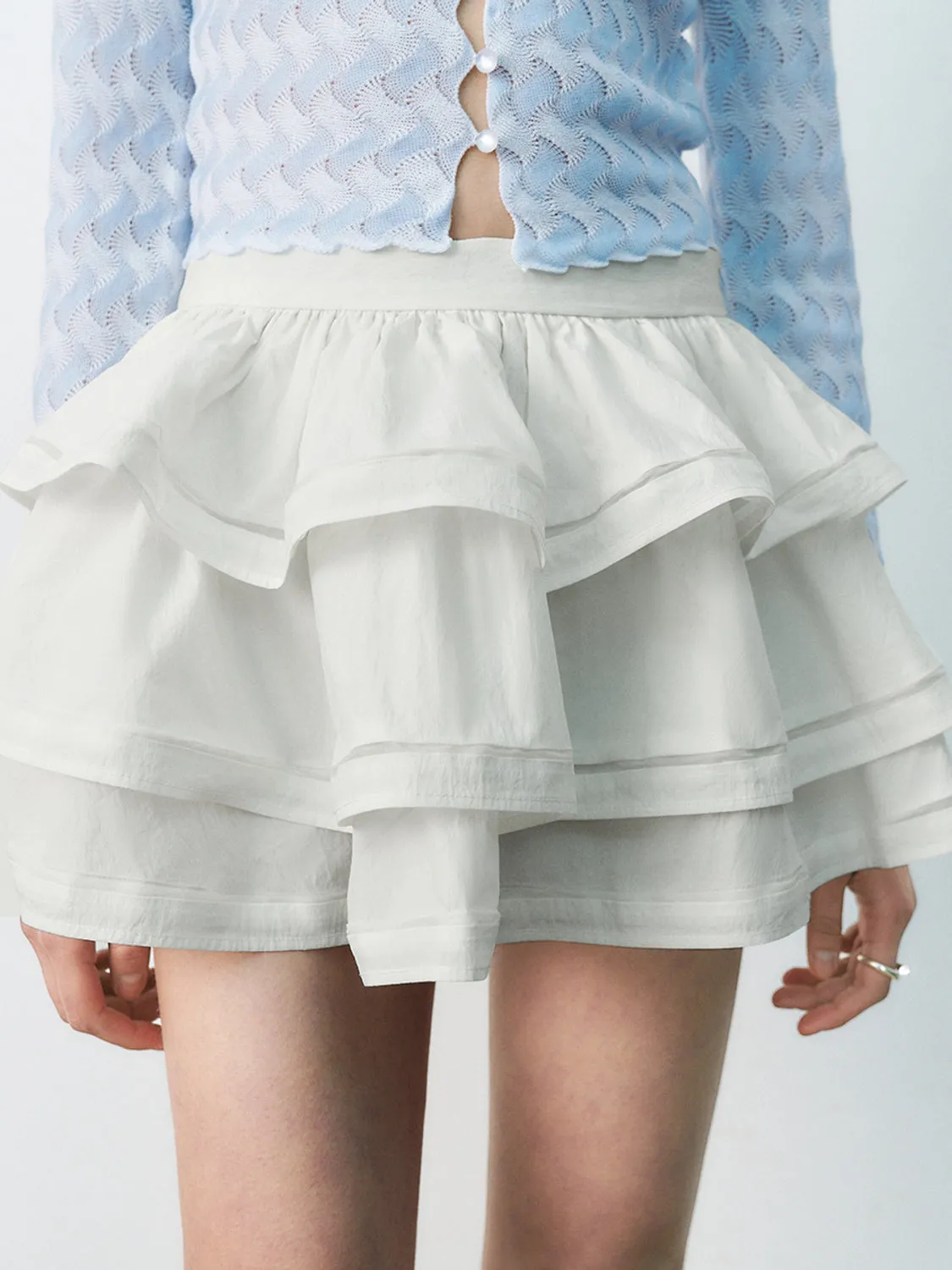 Tiered Mini A-Line Skirts sold by Urban Revivo product image thumbnail 4