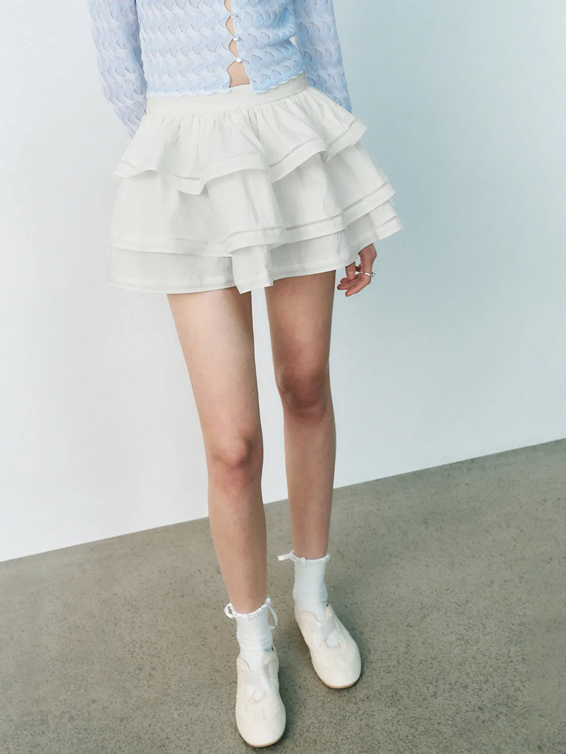 Tiered Mini A-Line Skirts sold by Urban Revivo product image thumbnail 2