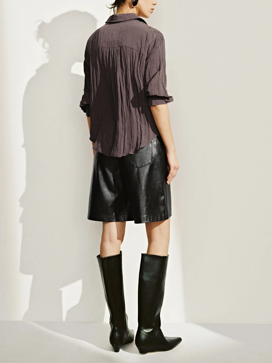 Tapered Waist Long Sleeve Shirts sold by Urban Revivo product image thumbnail 2