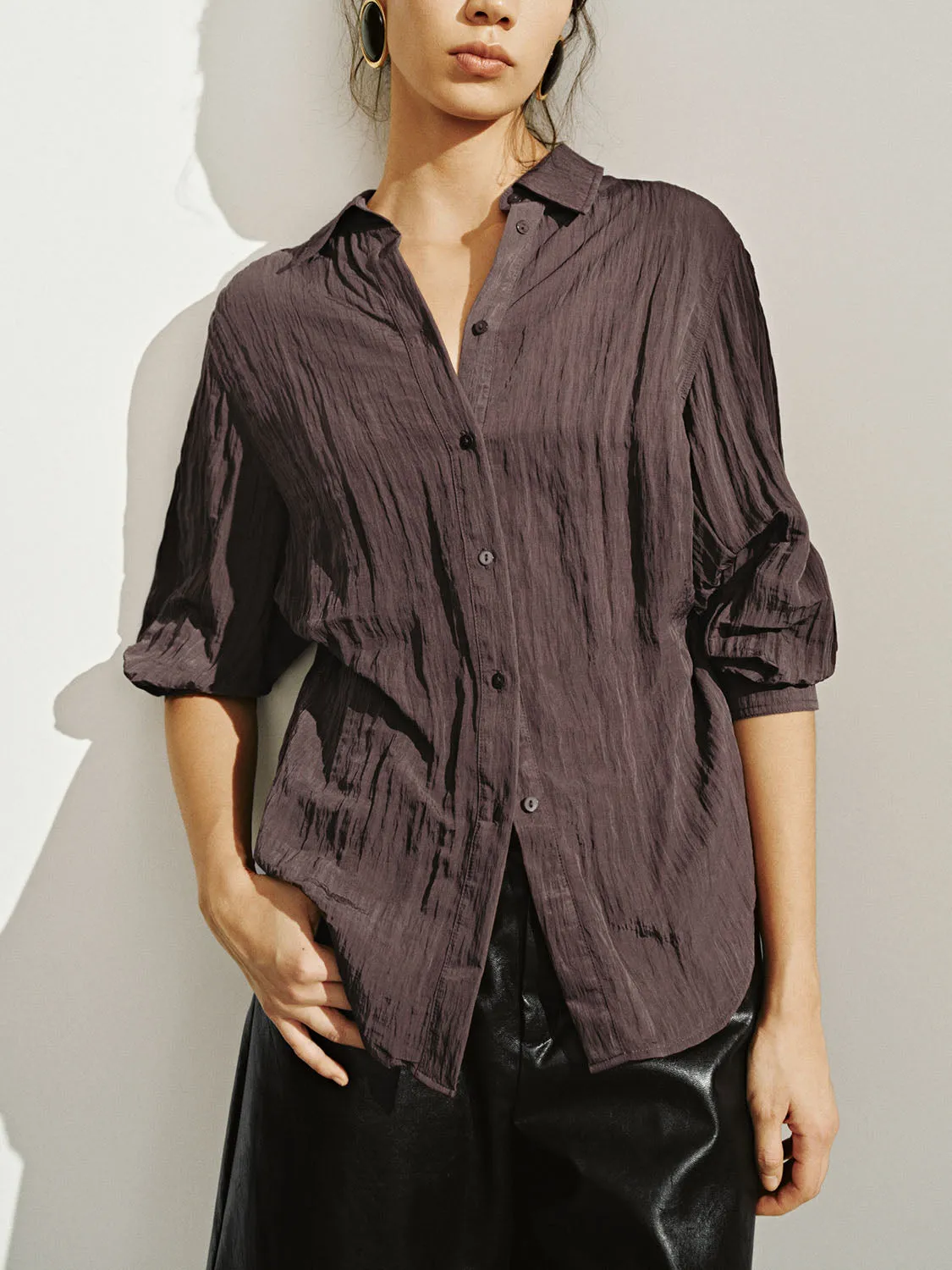 Tapered Waist Long Sleeve Shirts sold by Urban Revivo