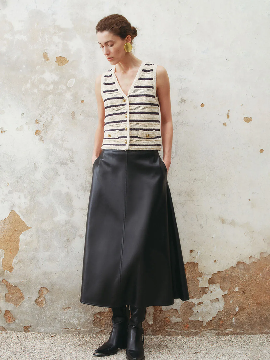 Striped Knitted Waistcoats sold by Urban Revivo product image thumbnail 4