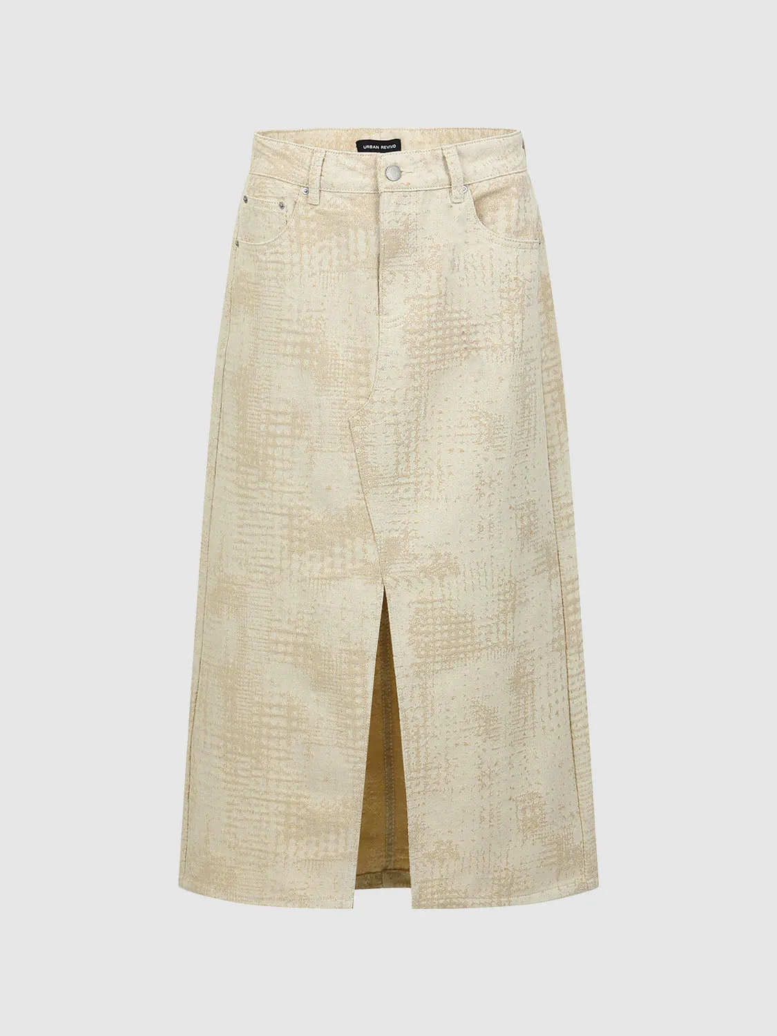 Split Hem Denim Skirts sold by Urban Revivo