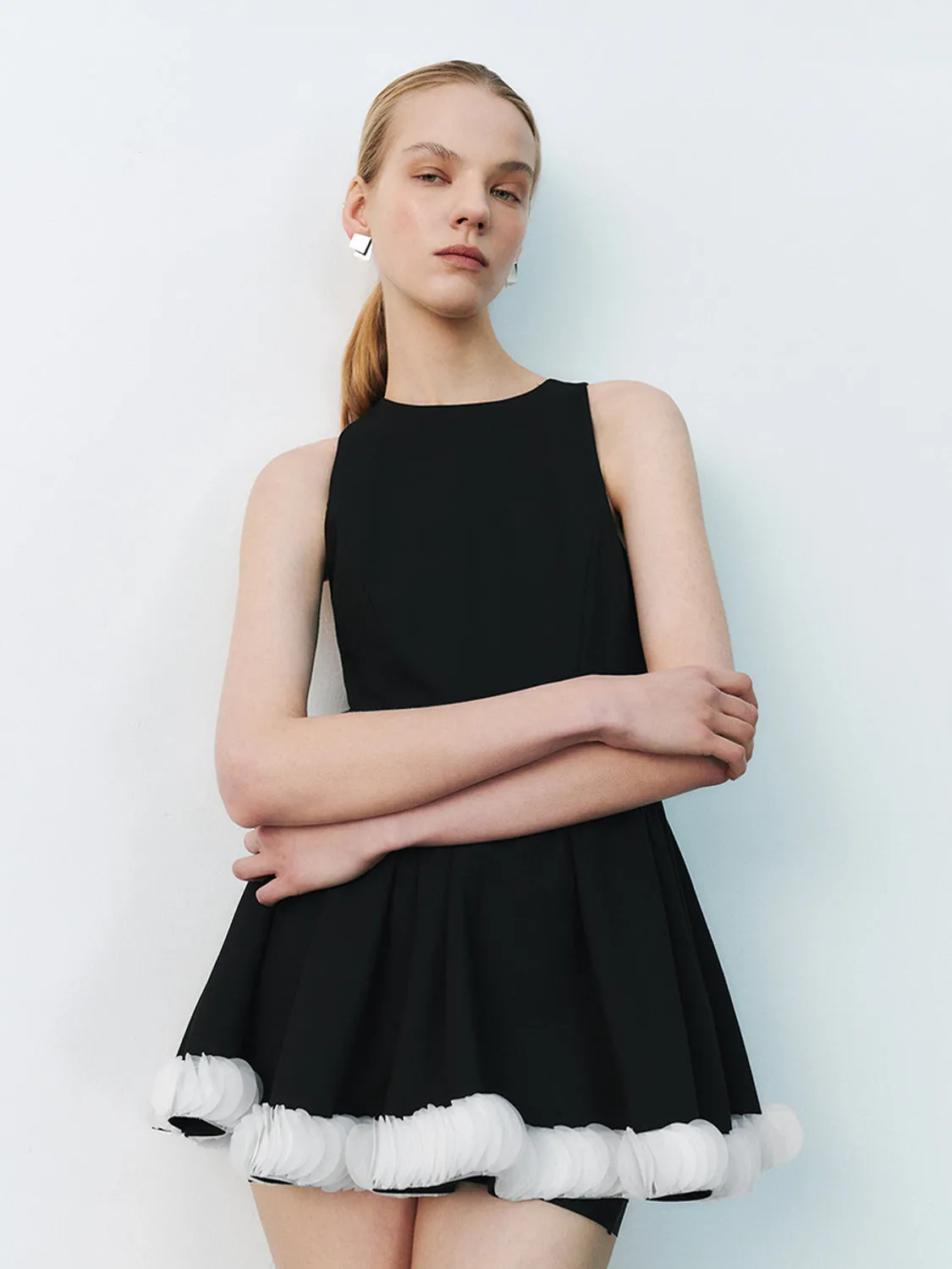 Sleeveless Mesh Hem Dresses sold by Urban Revivo