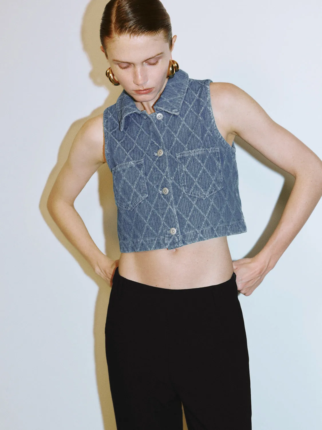 Sleeveless Denim Jackets sold by Urban Revivo product image thumbnail 2