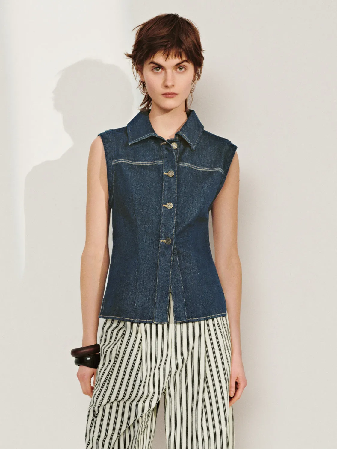 Sleeveless Denim Jackets sold by Urban Revivo