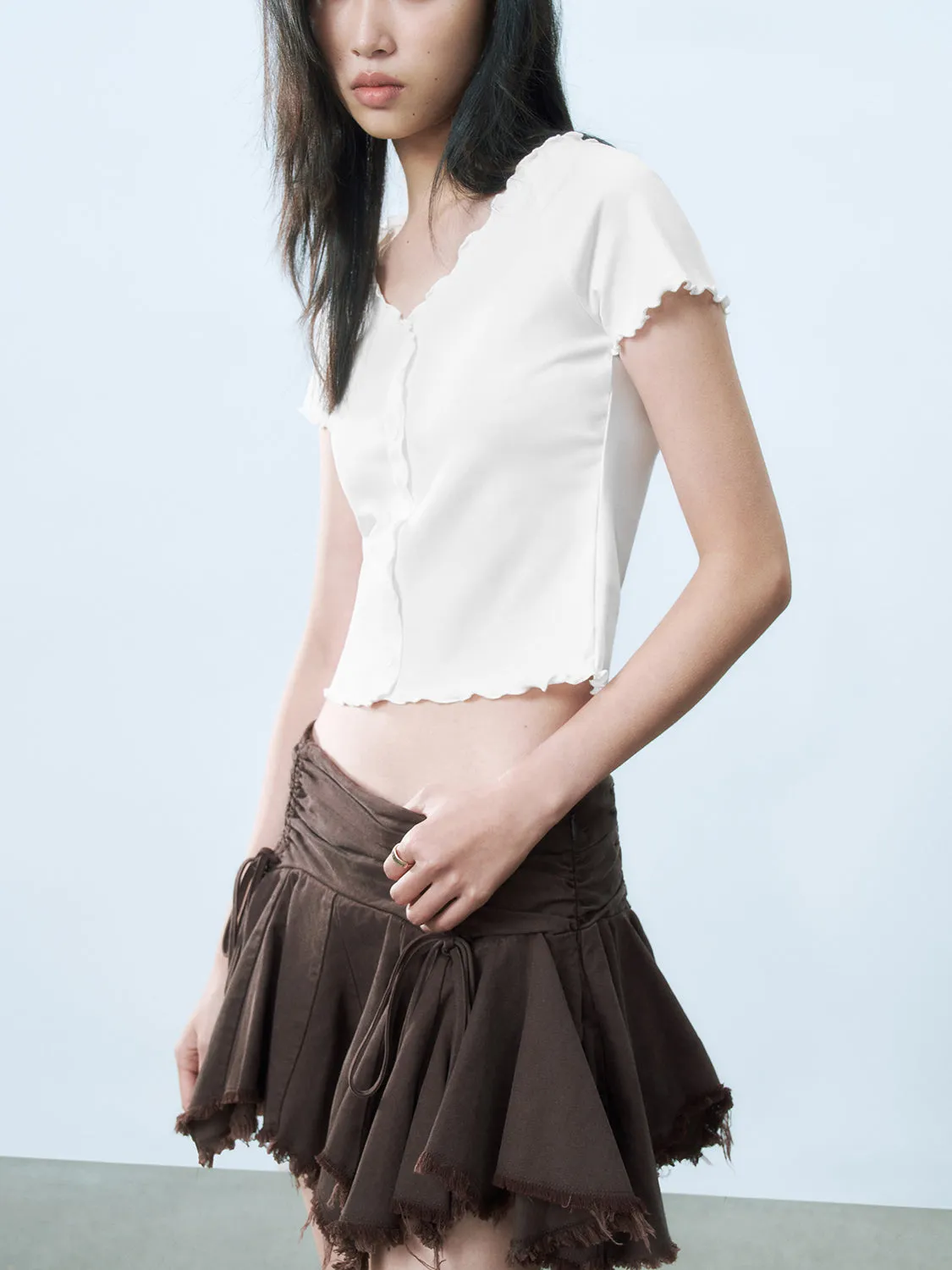 Skinny Short Sleeve T-Shirts sold by Urban Revivo product image thumbnail 3