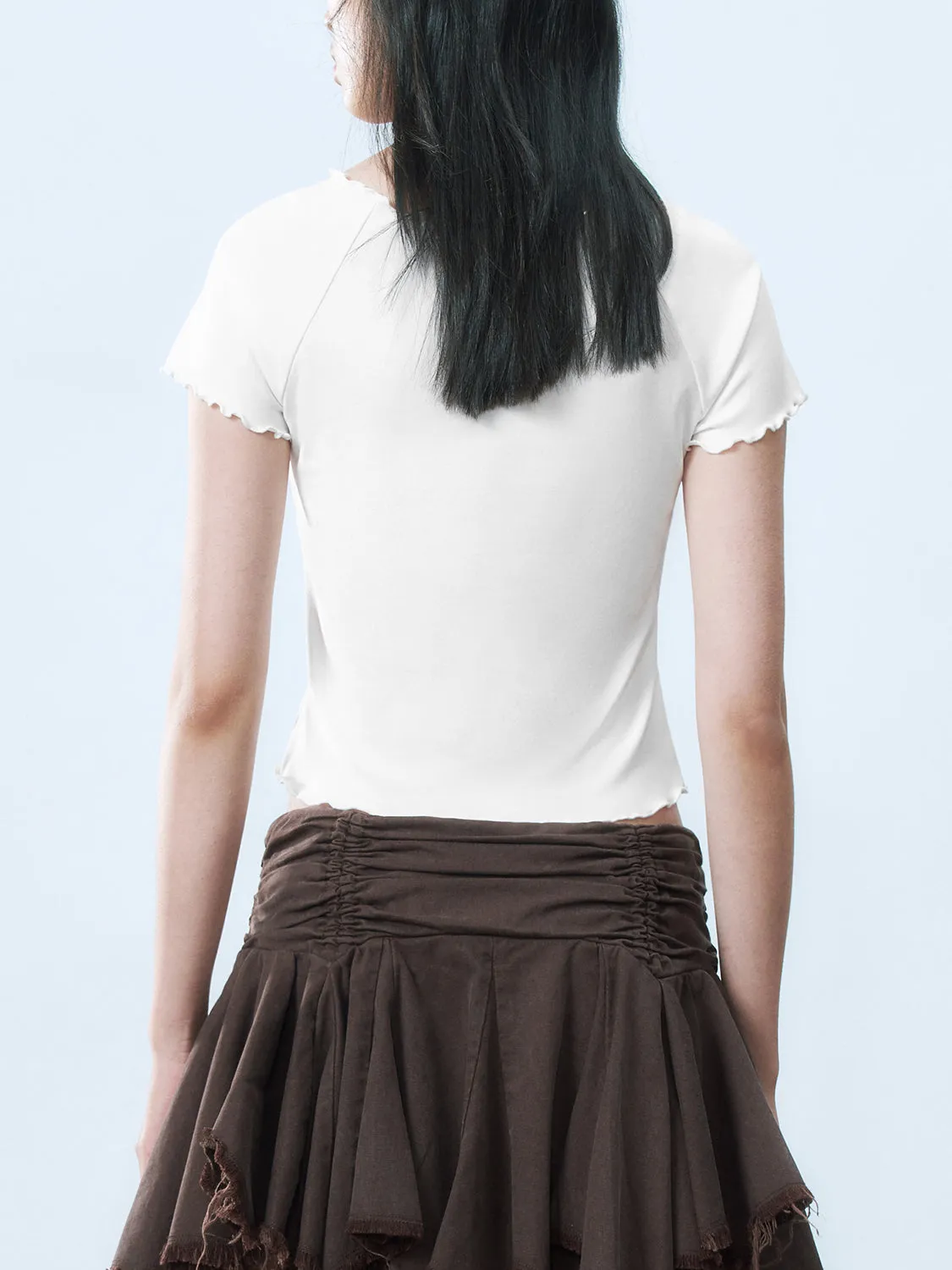 Skinny Short Sleeve T-Shirts sold by Urban Revivo product image thumbnail 2