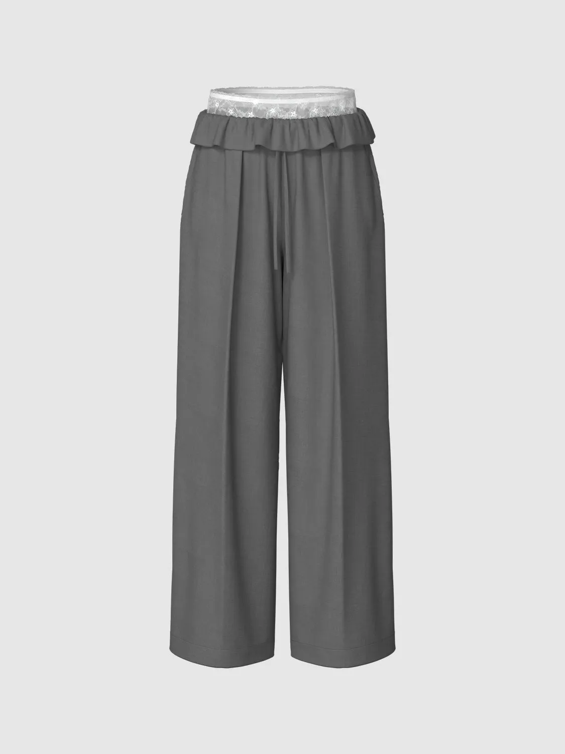 Ruffle Waist Wide-Leg Pants sold by Urban Revivo