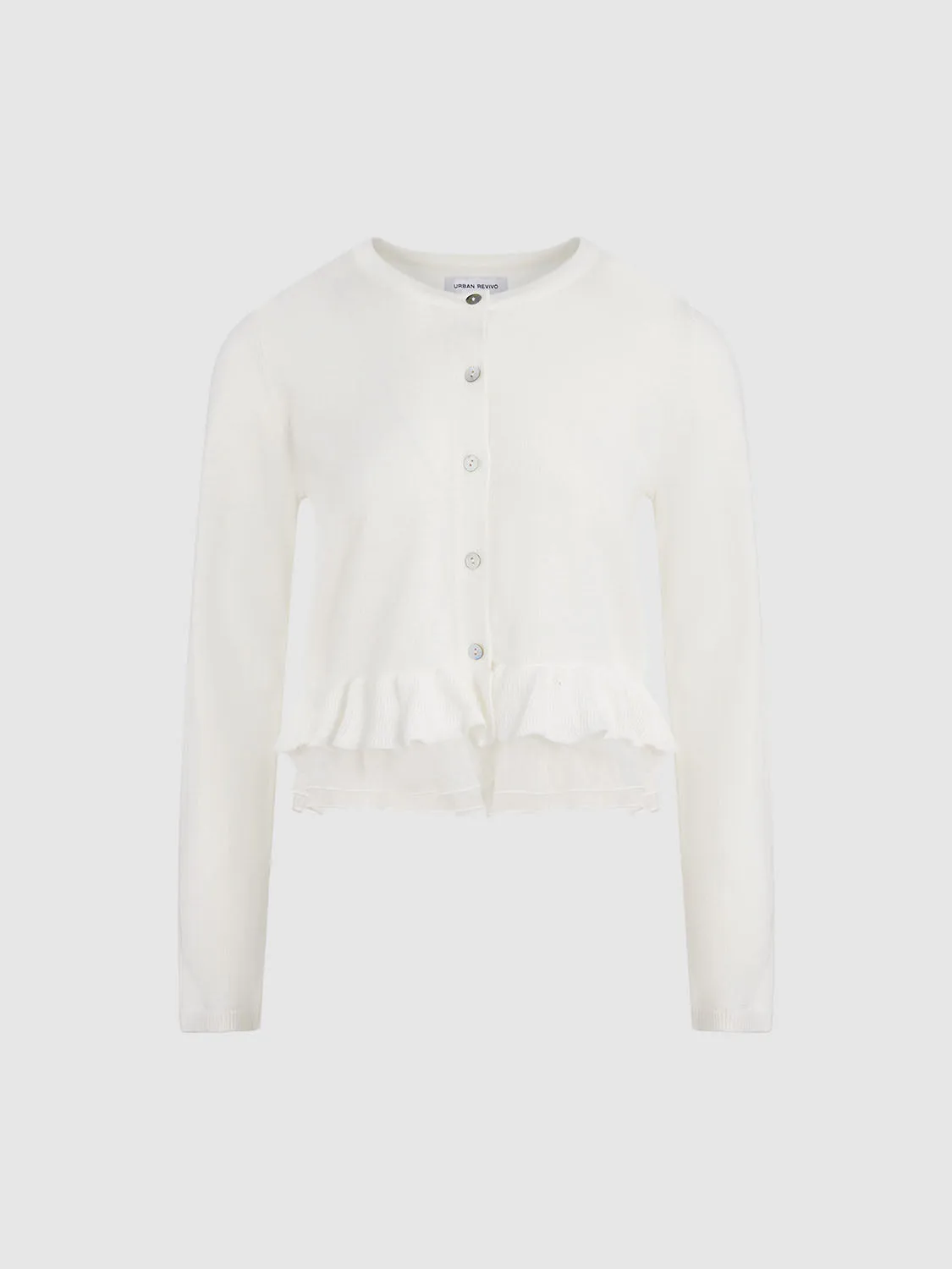 Ruffle Hem Knitted Cardigans sold by Urban Revivo