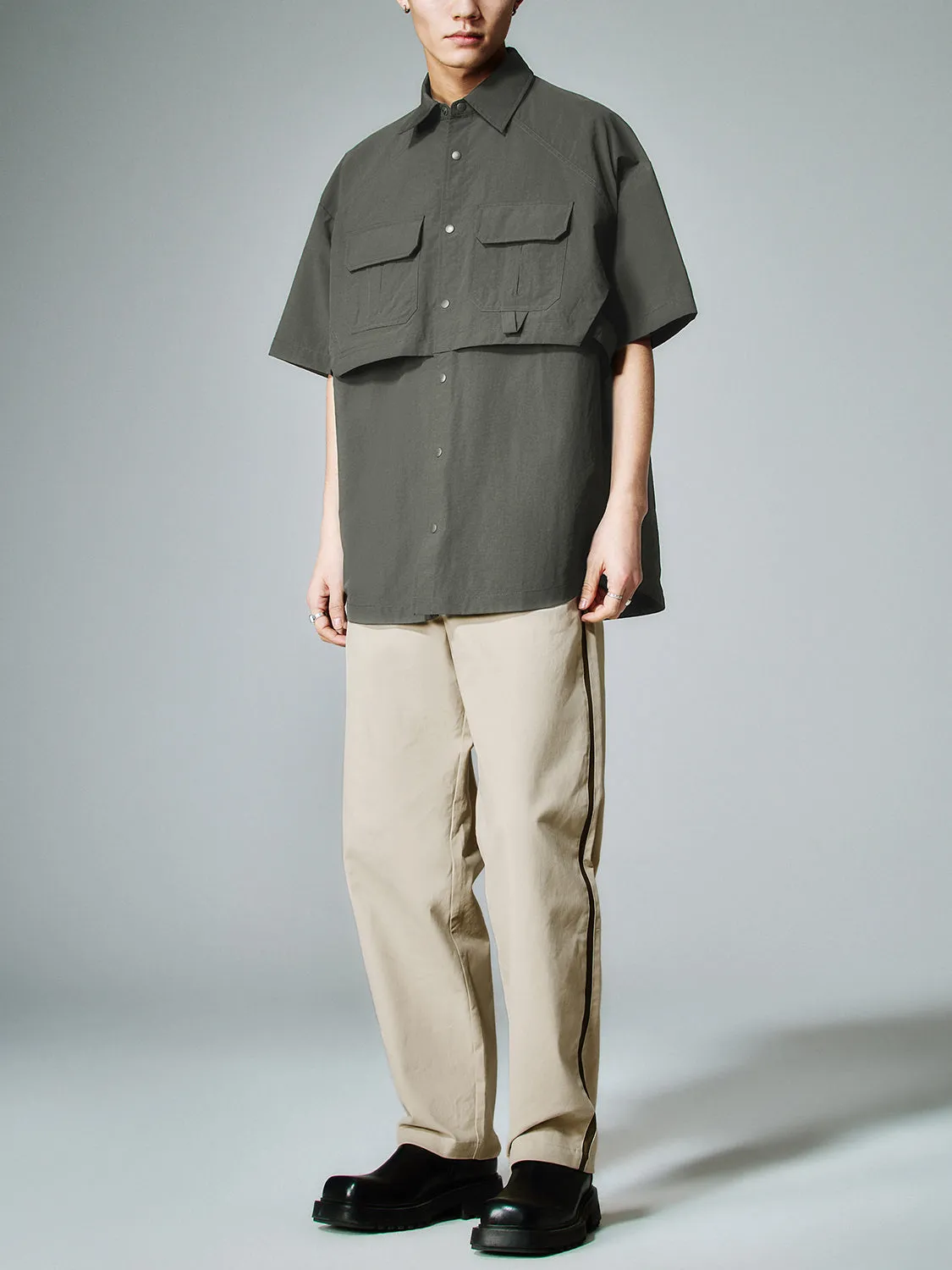 Oversized Short Sleeve Shirts sold by Urban Revivo product image thumbnail 4