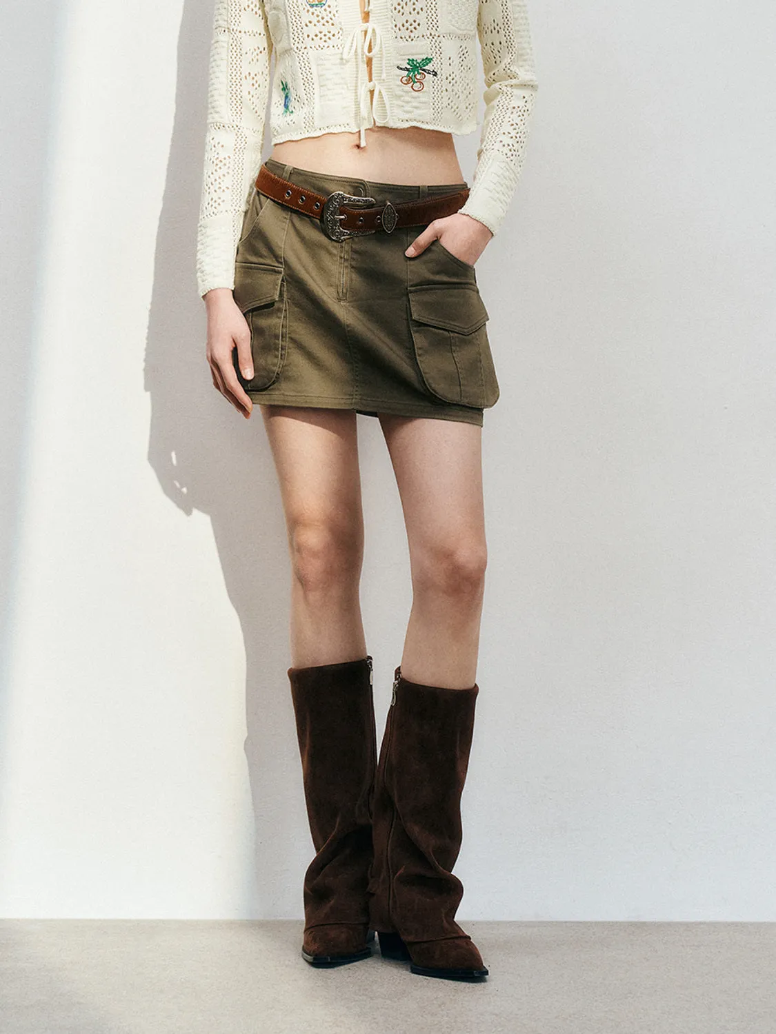 Mini A-Line Cargo Skirts sold by Urban Revivo product image thumbnail 2