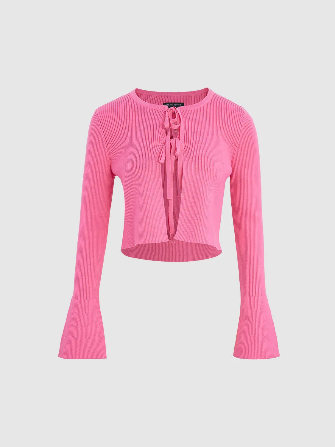 Lace Up Front Knitted Cardigans sold by Urban Revivo