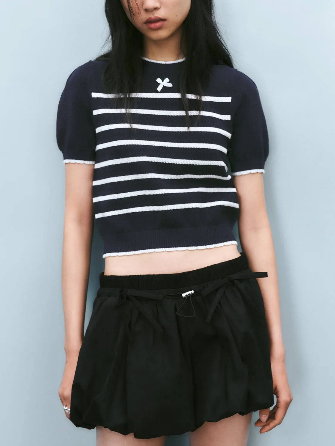 Knitted Striped T-Shirts sold by Urban Revivo