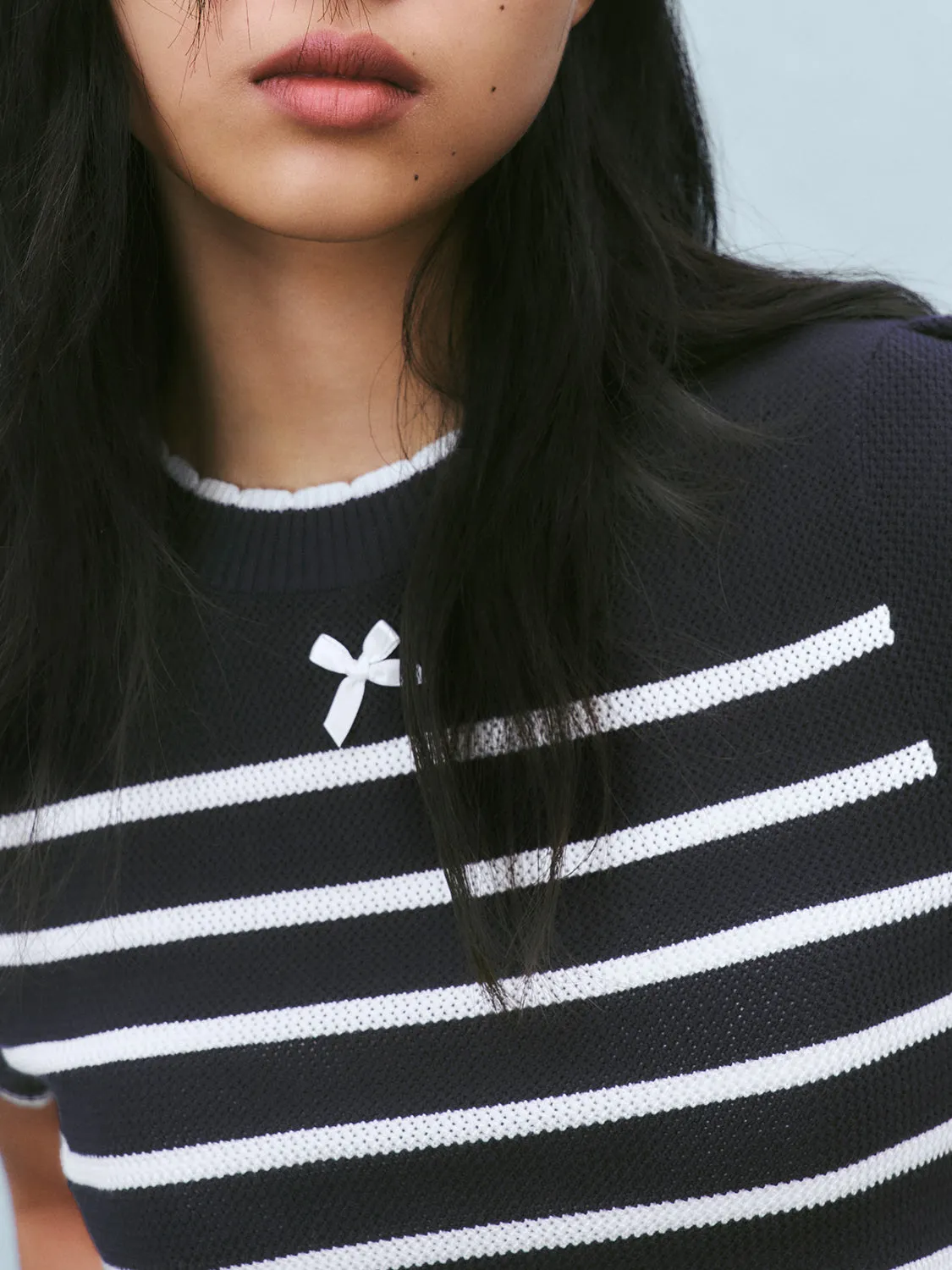 Knitted Striped T-Shirts sold by Urban Revivo product image thumbnail 5