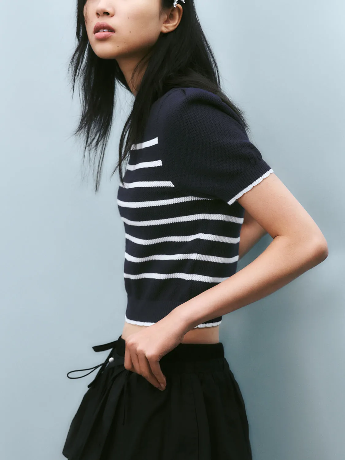 Knitted Striped T-Shirts sold by Urban Revivo product image thumbnail 3