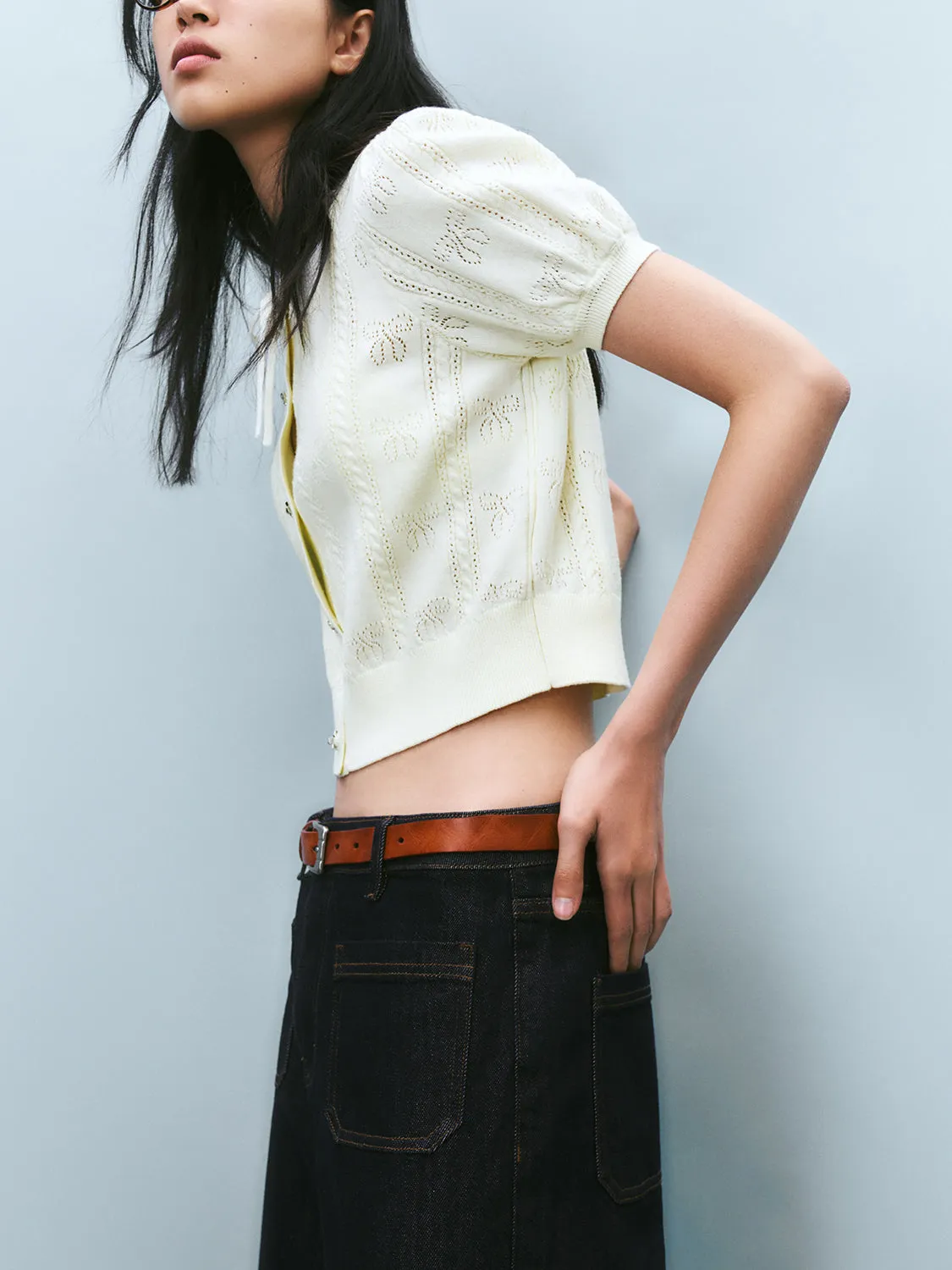 Knitted Short Sleeve Cardigans sold by Urban Revivo product image thumbnail 5