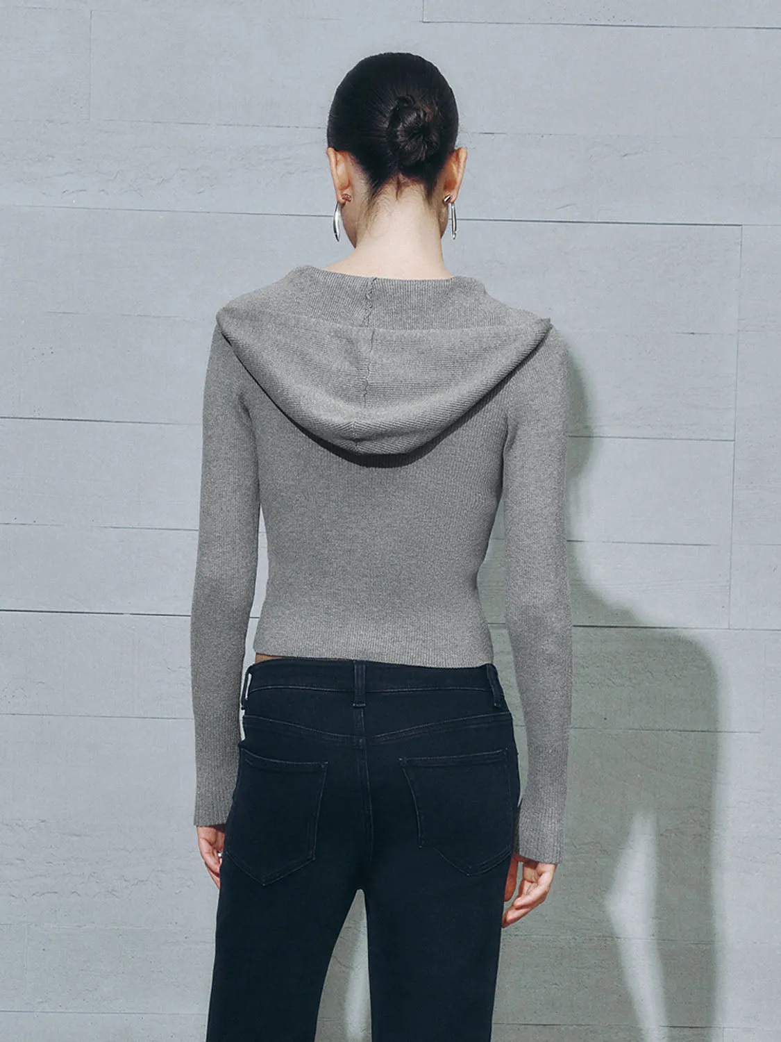 Hoodie Knitted Cardigans sold by Urban Revivo product image thumbnail 2