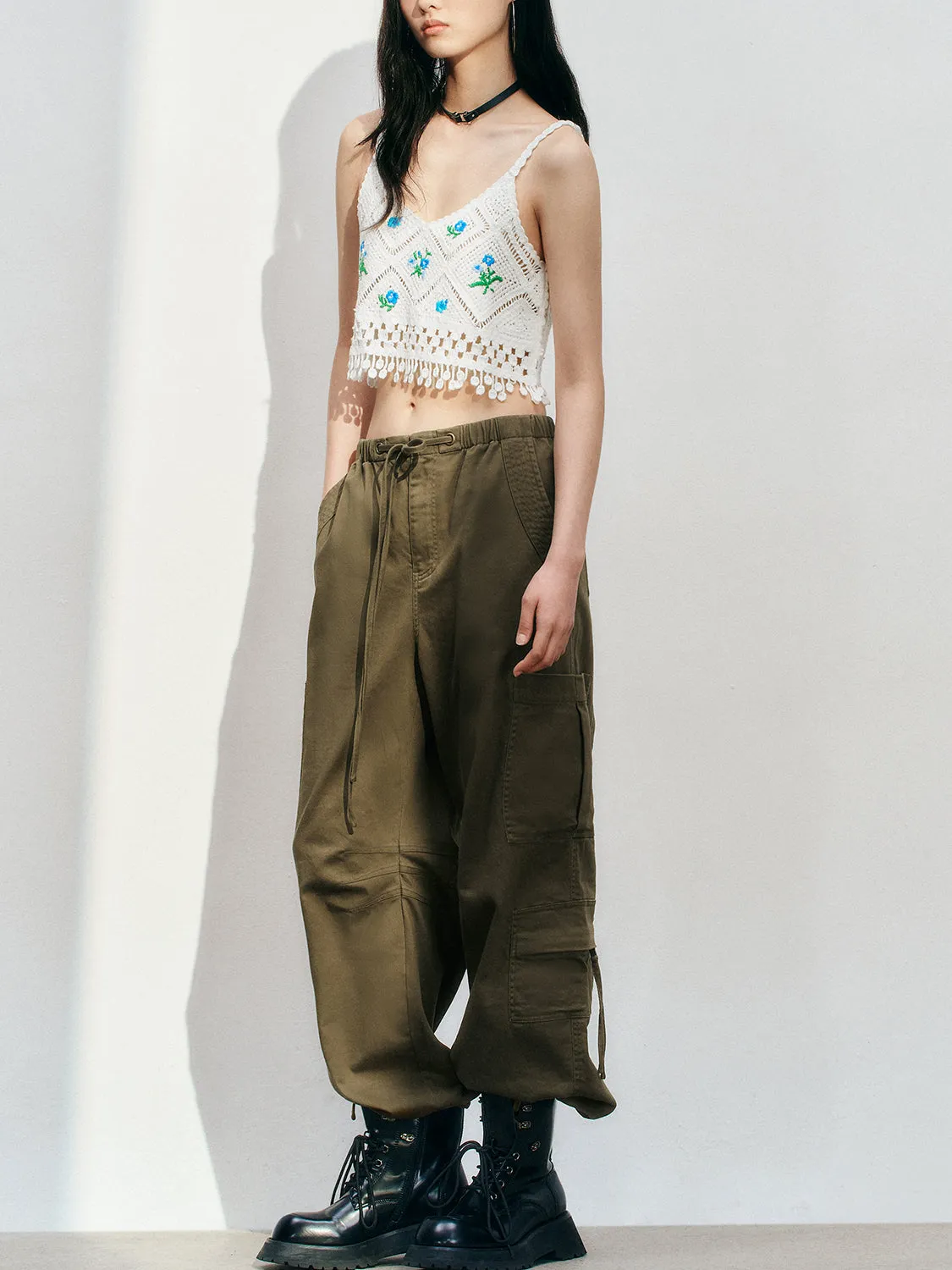 Floral Knitted Cami Tops sold by Urban Revivo product image thumbnail 4