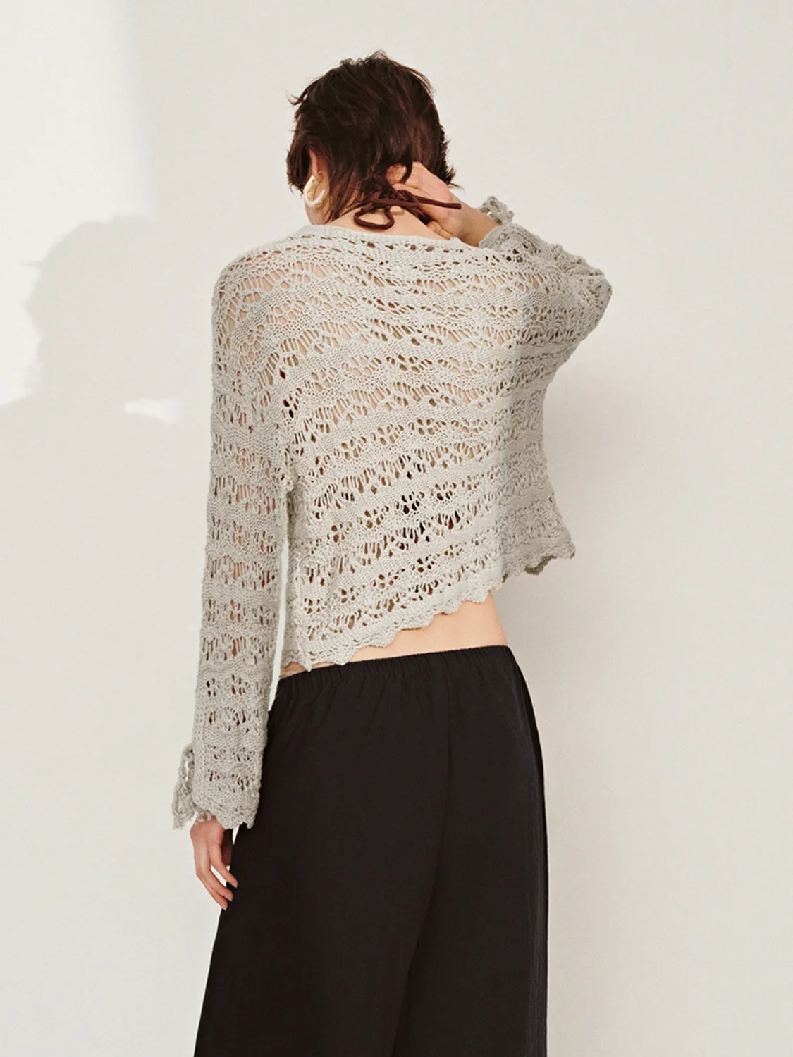 Crochet Knitted T-Shirts sold by Urban Revivo product image thumbnail 2