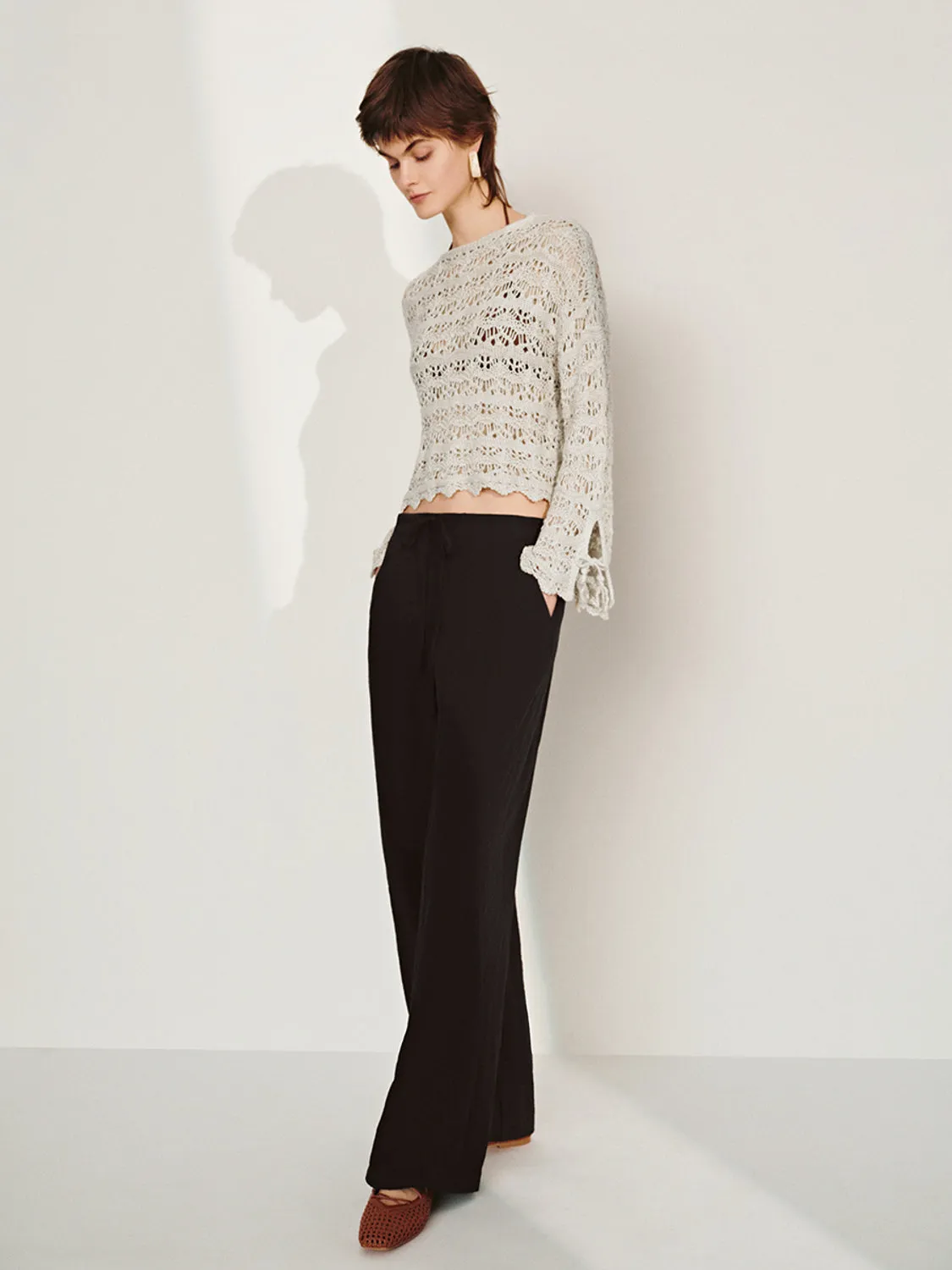 Crochet Knitted T-Shirts sold by Urban Revivo product image thumbnail 4