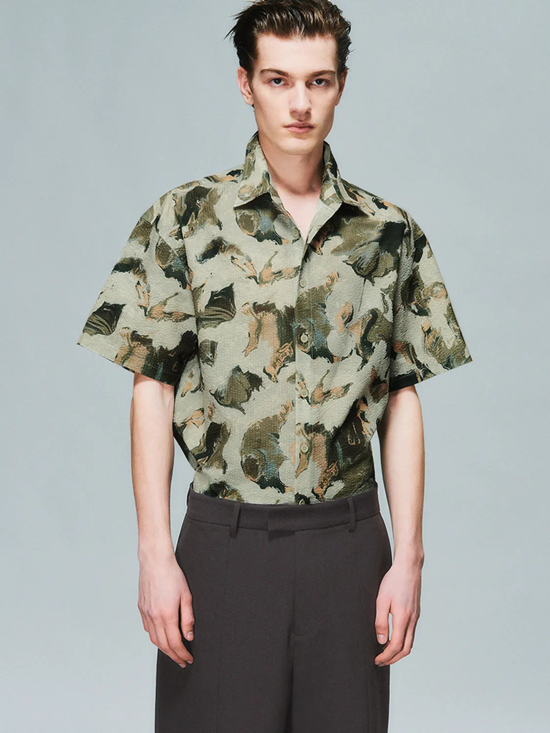 Loose Short Sleeve Shirts sold by Urban Revivo product image thumbnail 5