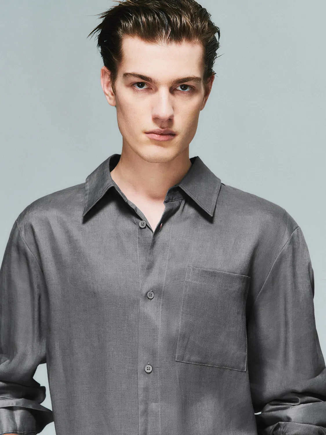 Loose Long Sleeve Shirts sold by Urban Revivo product image thumbnail 3