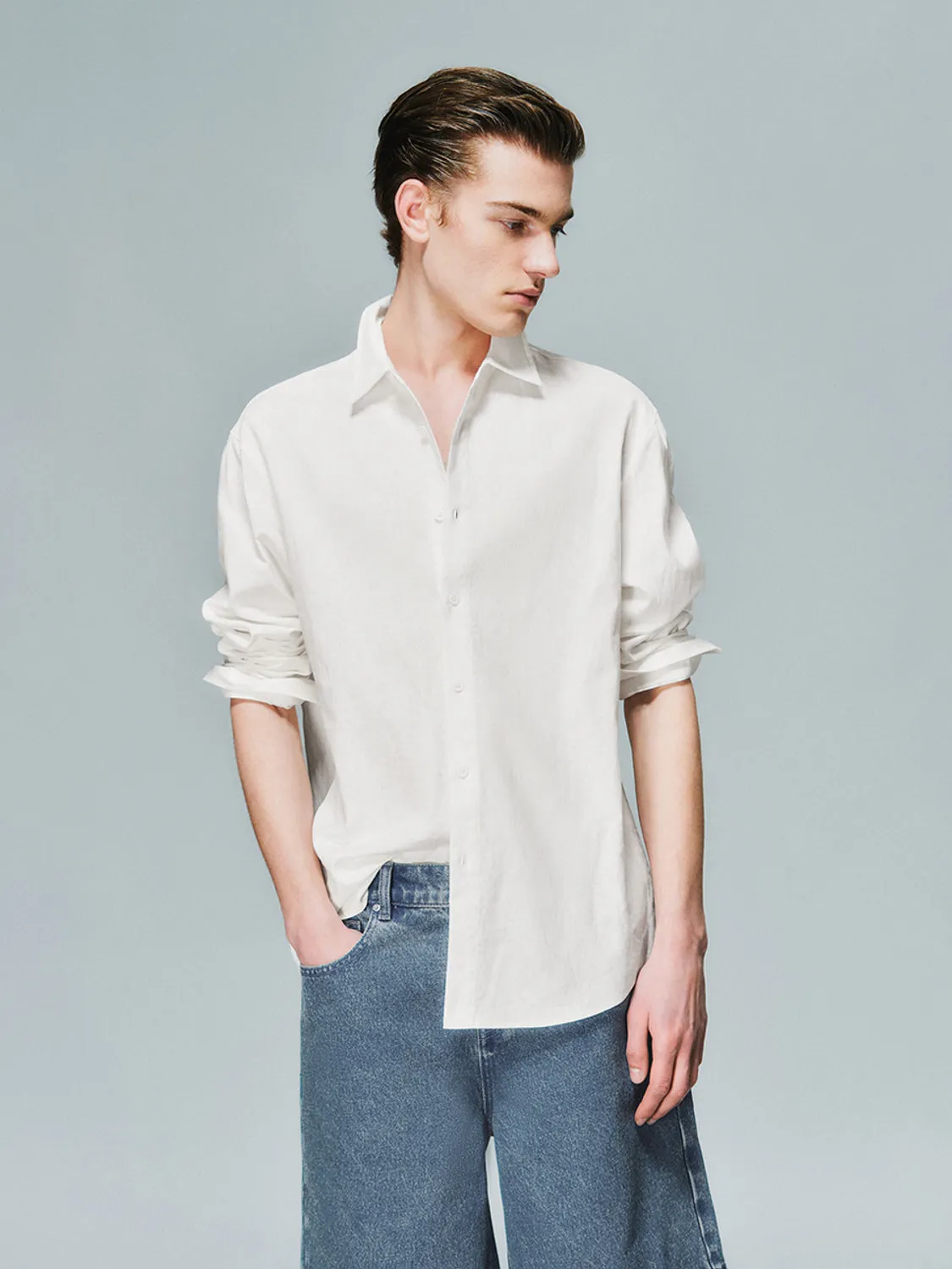 Loose Long Sleeve Shirts sold by Urban Revivo product image thumbnail 5