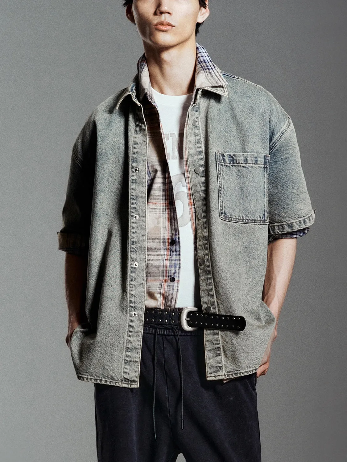 Loose Denim Shirts sold by Urban Revivo