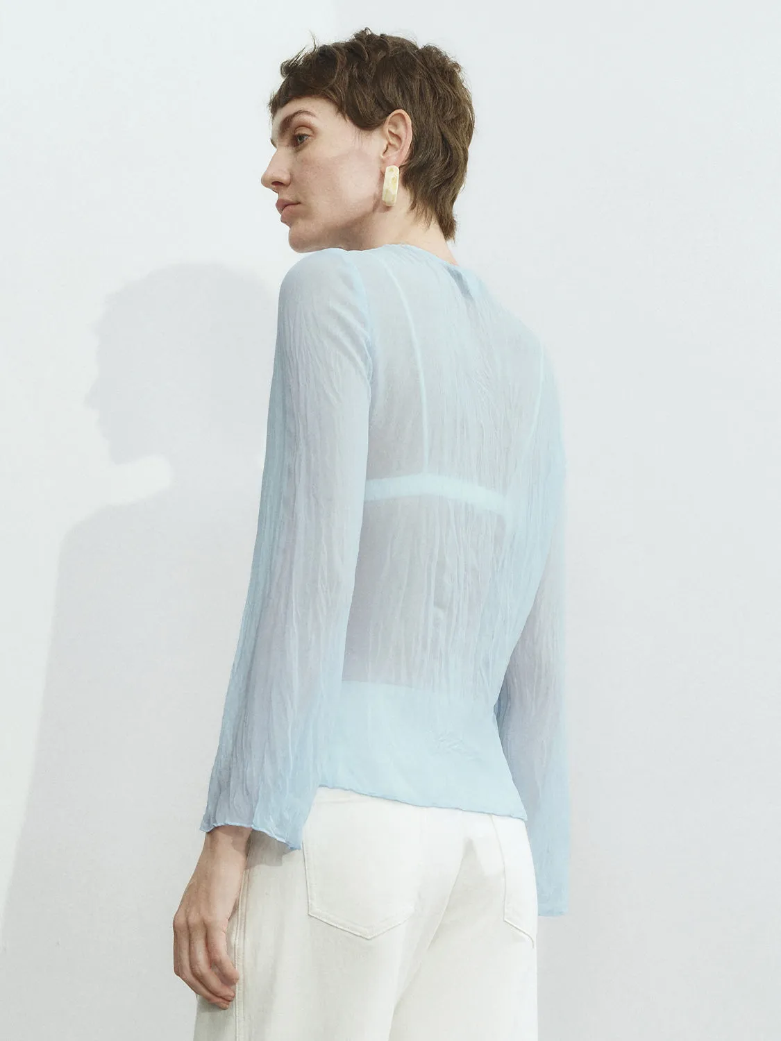 Lace Up Front Overhead Shirt sold by Urban Revivo product image thumbnail 2