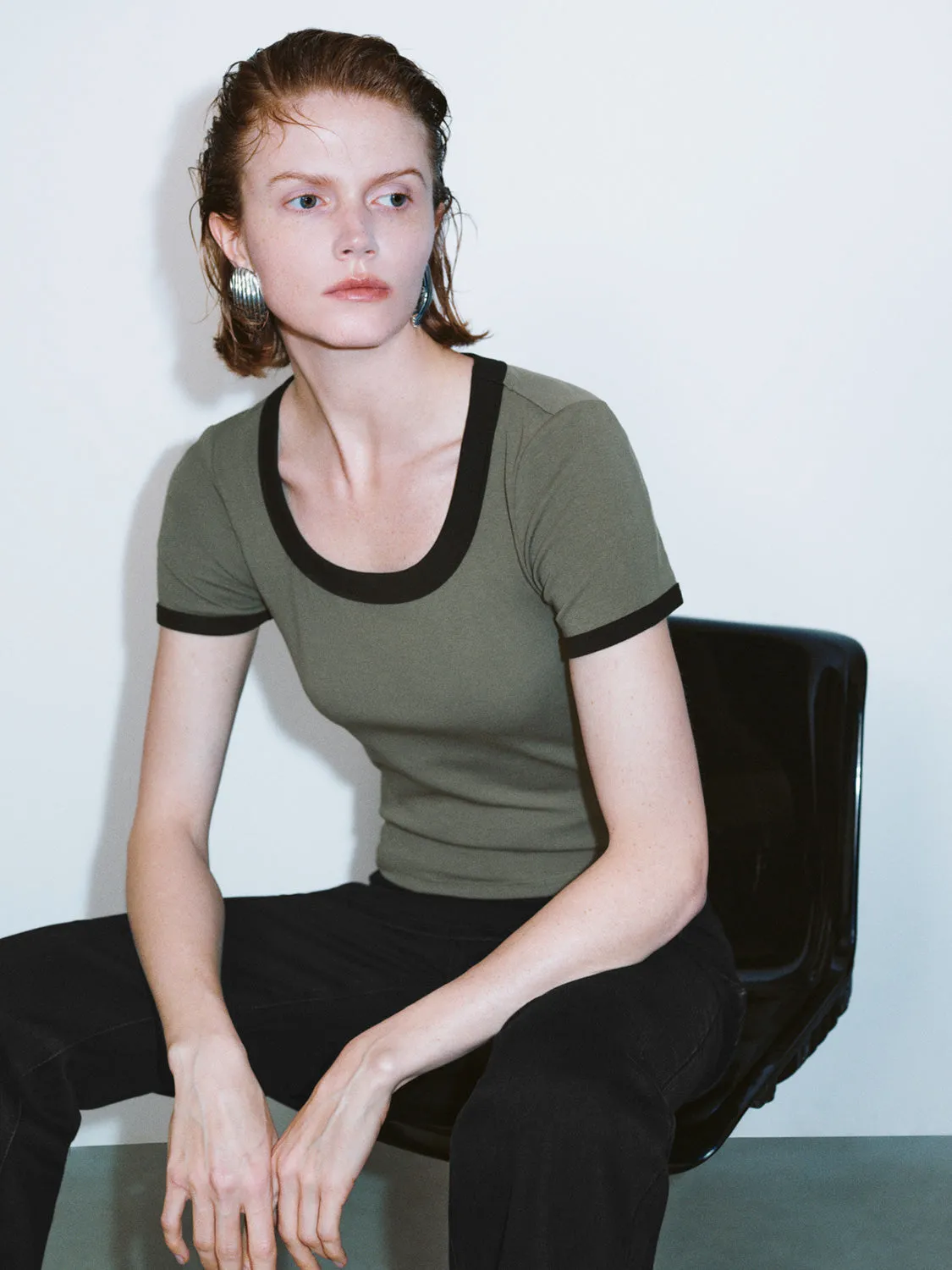 Skinny Short Sleeve T-Shirts sold by Urban Revivo product image thumbnail 3