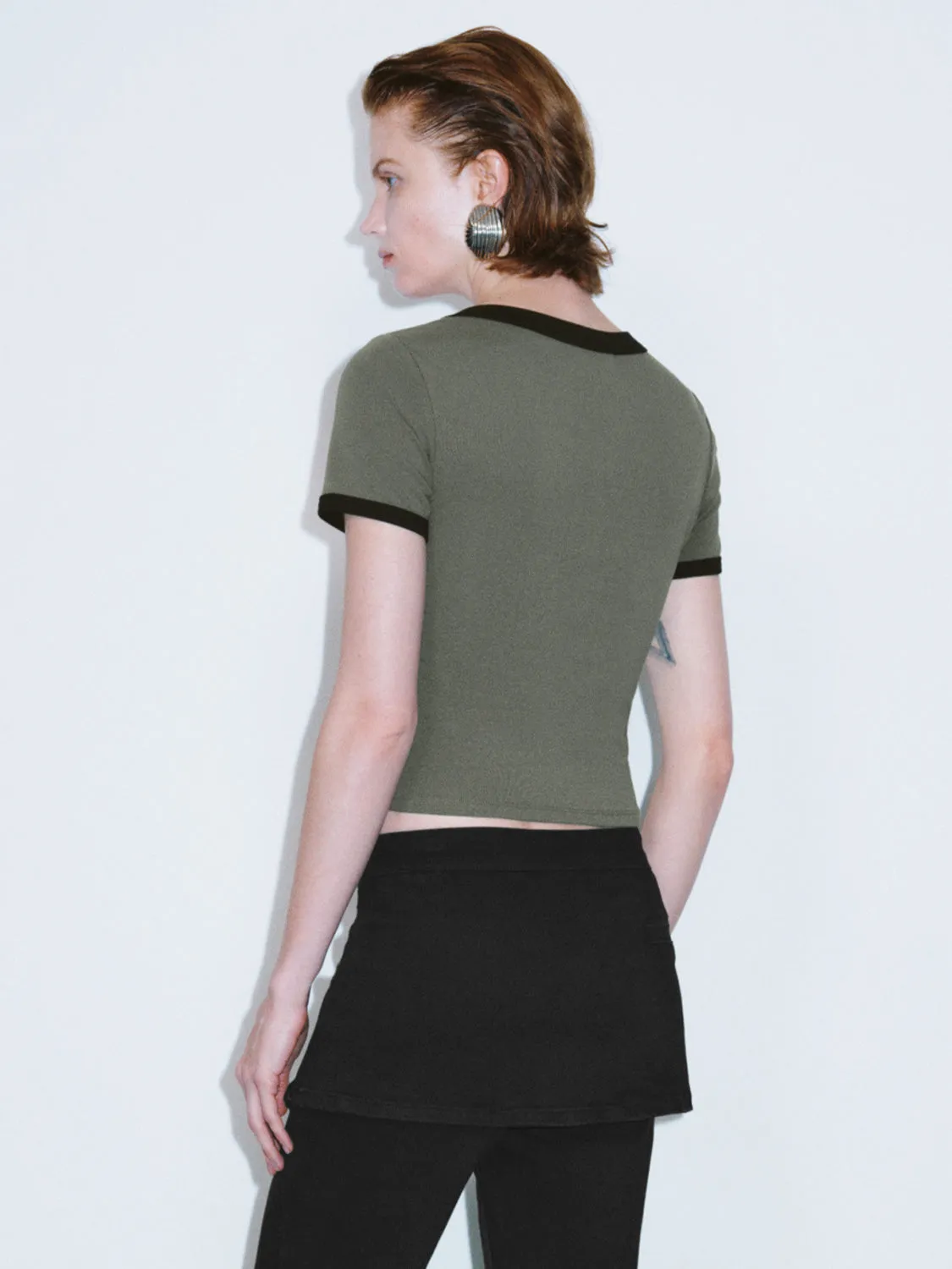 Skinny Short Sleeve T-Shirts sold by Urban Revivo product image thumbnail 2