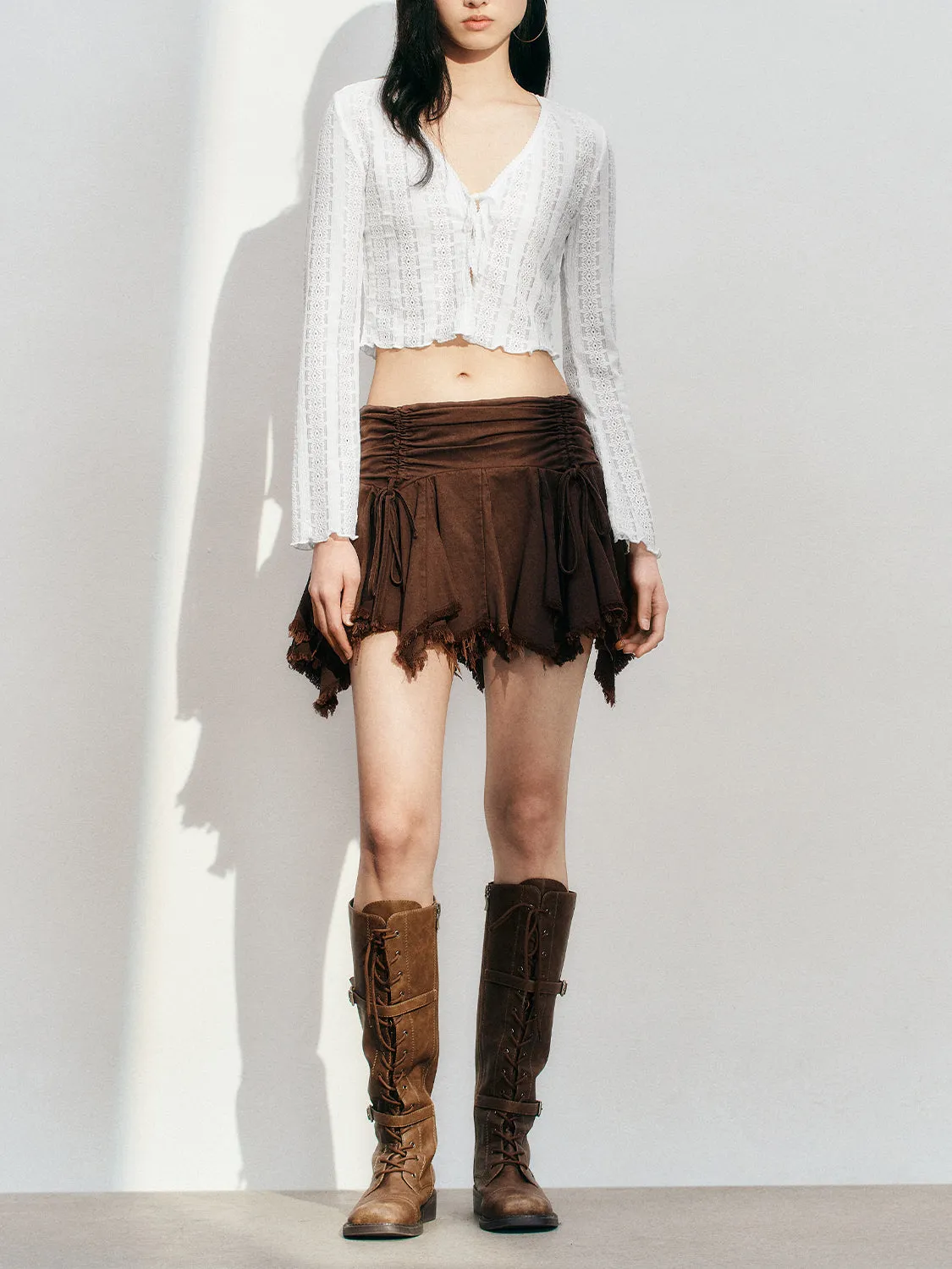 Lace Cropped Blouses sold by Urban Revivo product image thumbnail 4