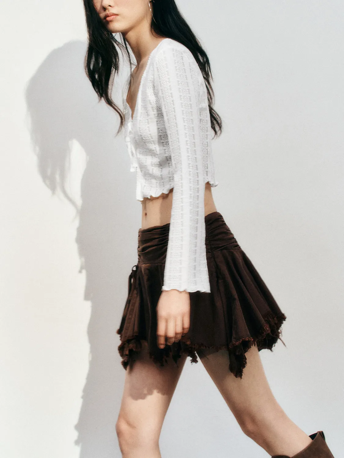 Lace Cropped Blouses sold by Urban Revivo product image thumbnail 3