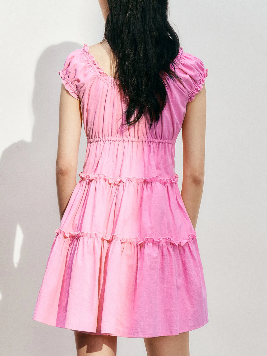 Lace Ruffle Tiered Dresses sold by Urban Revivo product image thumbnail 2