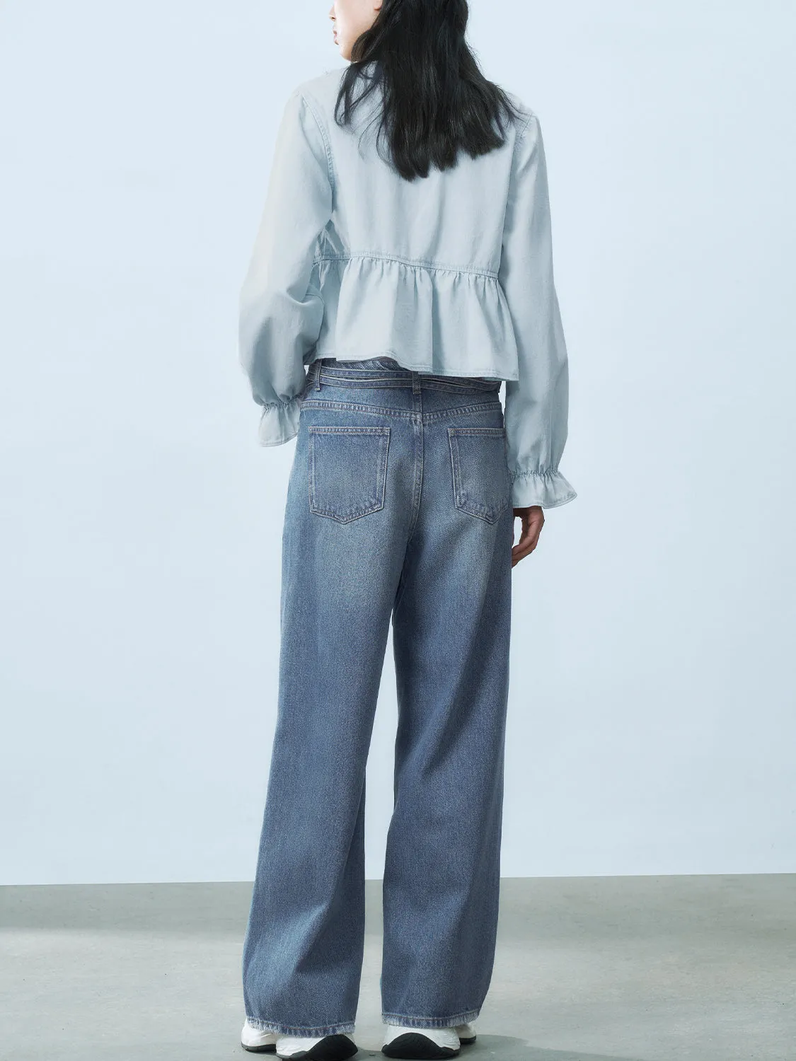 V-Neck Lace Up Shirts sold by Urban Revivo product image thumbnail 2