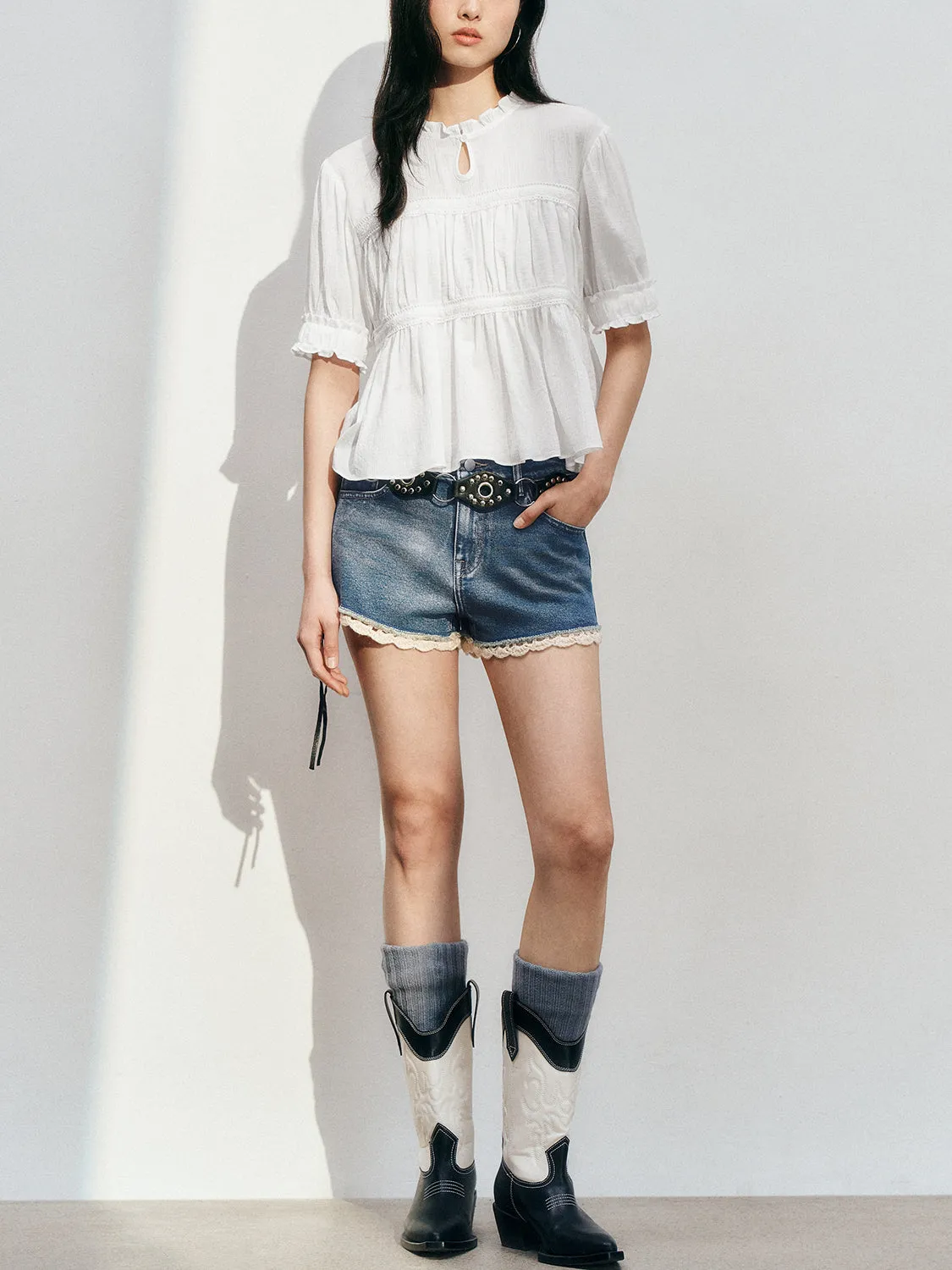 Leisure Denim Shorts sold by Urban Revivo product image thumbnail 5