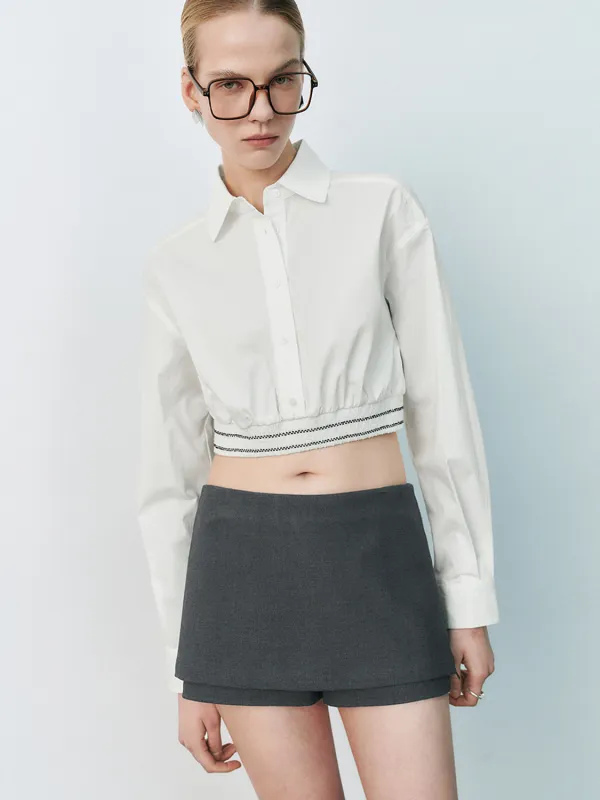Overhead Cropped Shirt sold by Urban Revivo