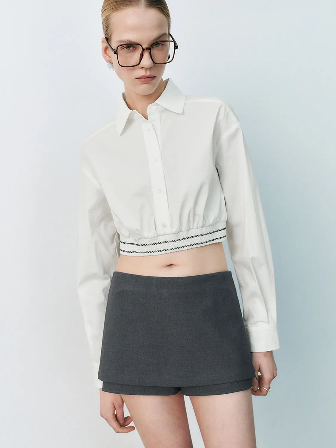Overhead Cropped Shirt sold by Urban Revivo