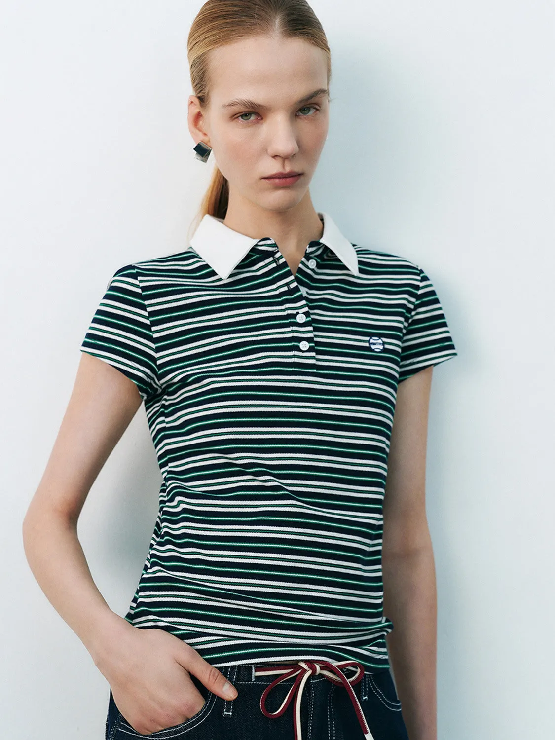 Skinny Striped Polo Shirts sold by Urban Revivo product image thumbnail 3