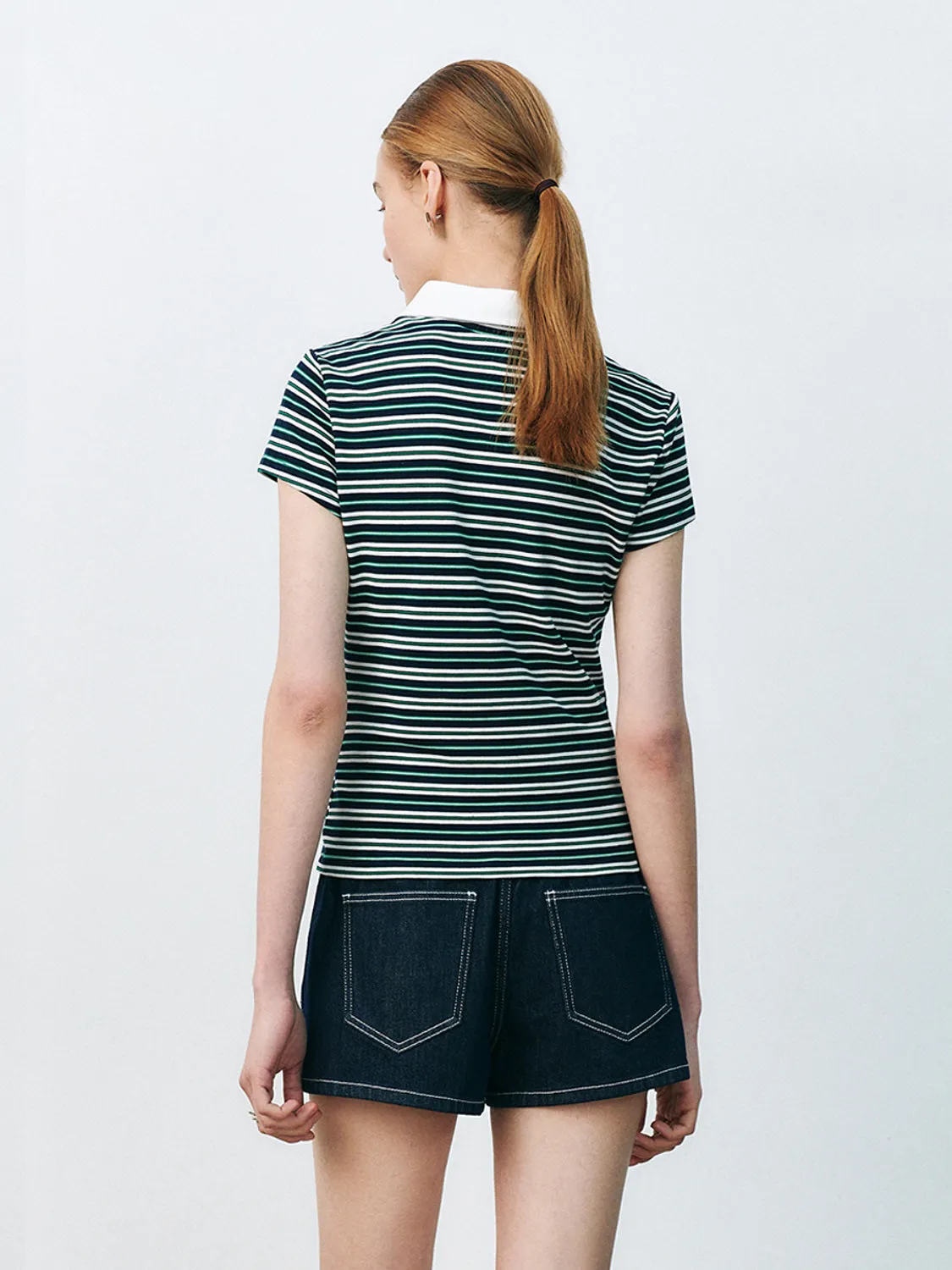 Skinny Striped Polo Shirts sold by Urban Revivo product image thumbnail 2