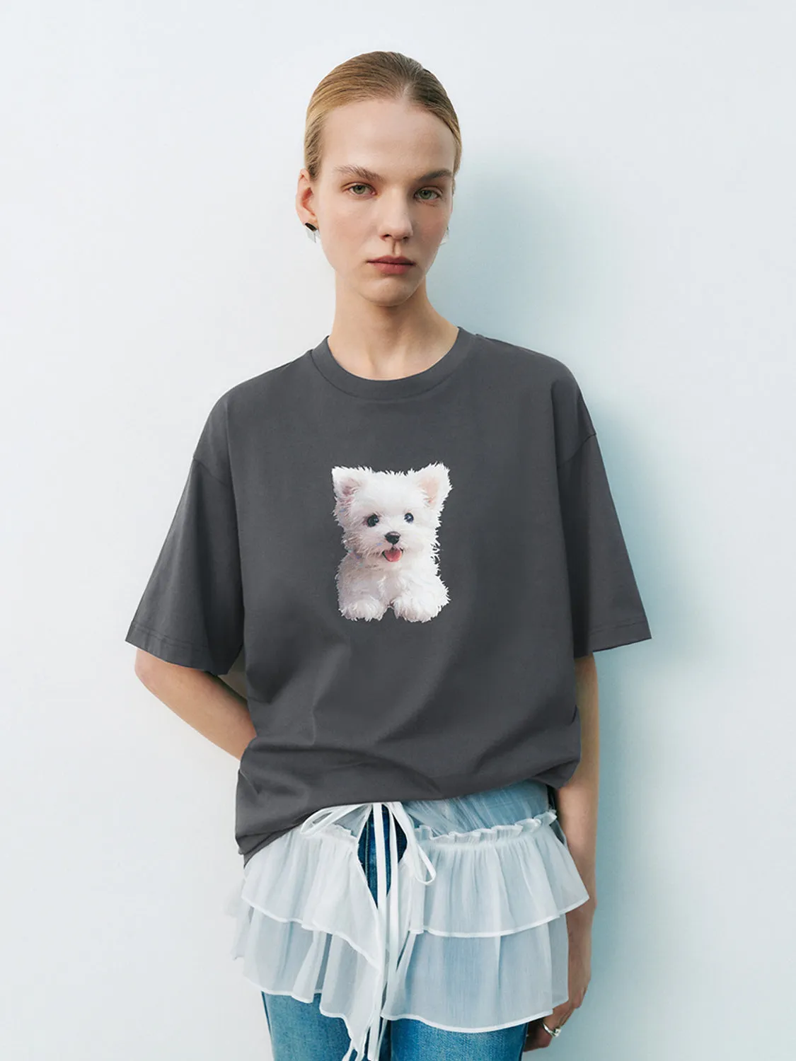 Loose Short Sleeve T-Shirts sold by Urban Revivo product image thumbnail 5