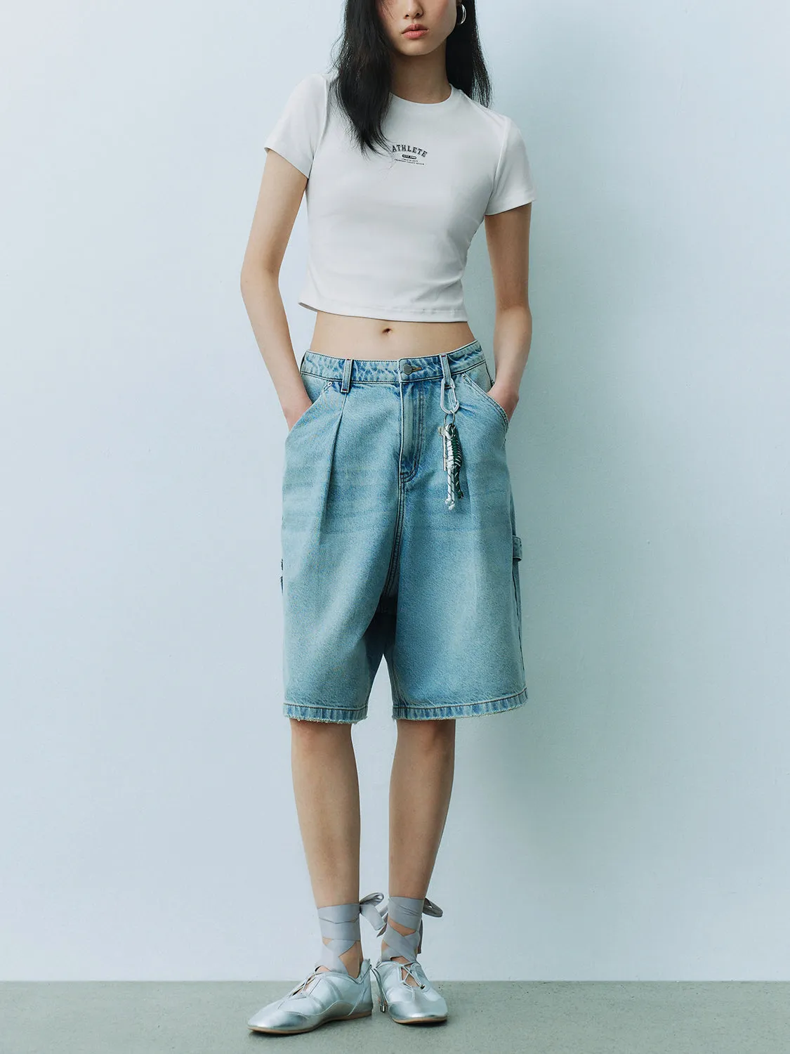 Cropped Skinny T-Shirts sold by Urban Revivo product image thumbnail 4