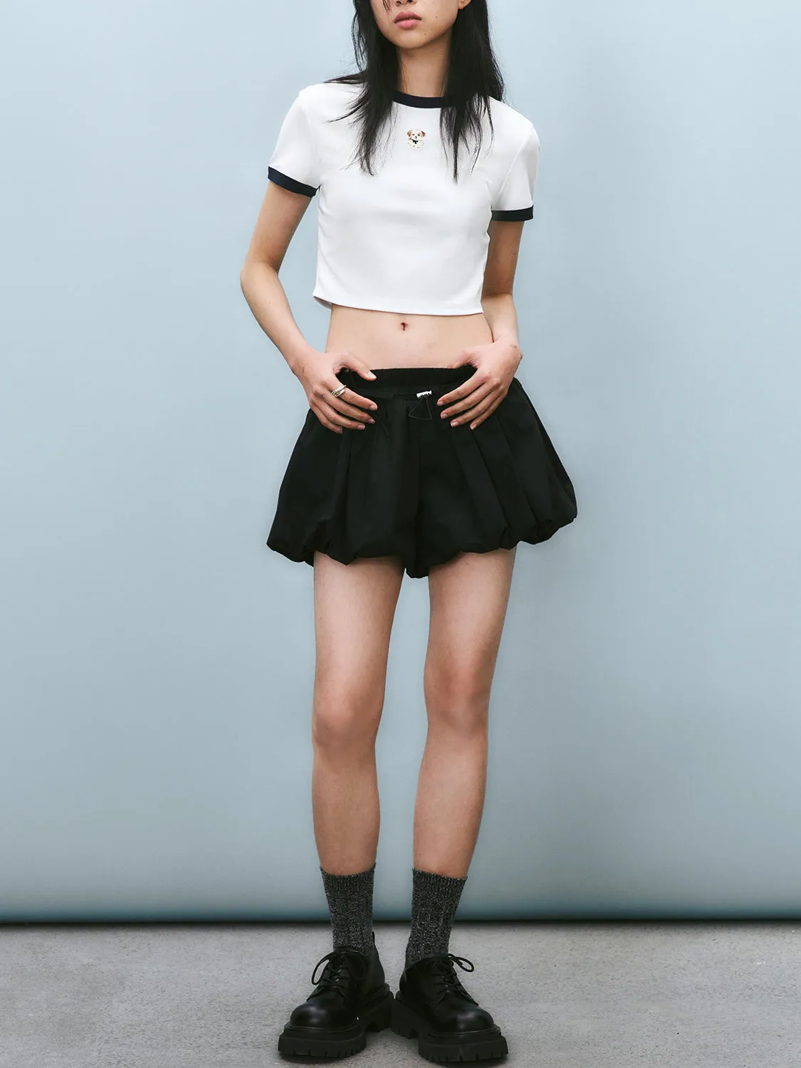 Cropped Skinny T-Shirts sold by Urban Revivo product image thumbnail 4