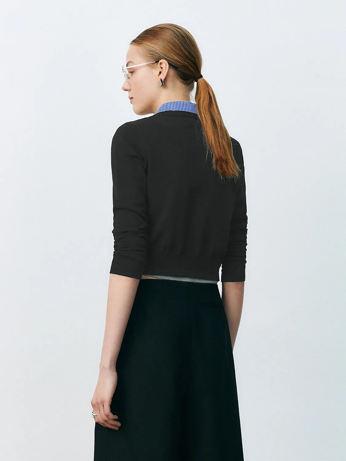 Cropped Knitted Cardigans sold by Urban Revivo product image thumbnail 2