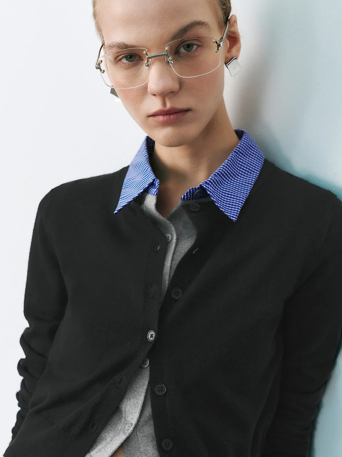 Cropped Knitted Cardigans sold by Urban Revivo product image thumbnail 3