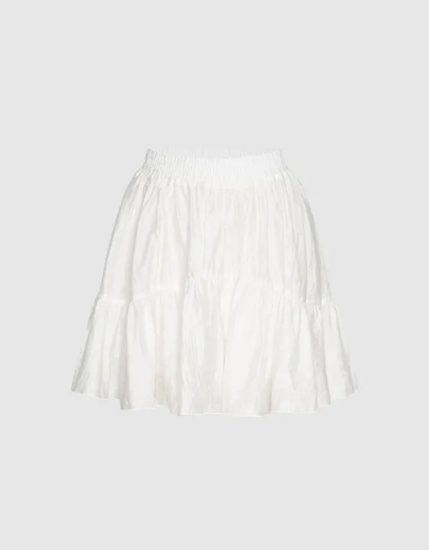 Elastic Waist Mini A-Line Skirt sold by Urban Revivo