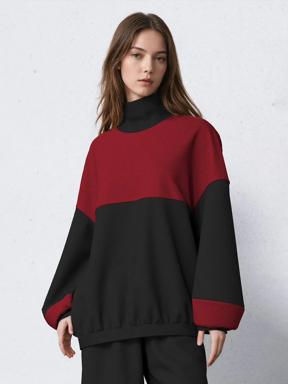 Turtle Neck Loose Knitted Sweaters sold by Urban Revivo product image thumbnail 4