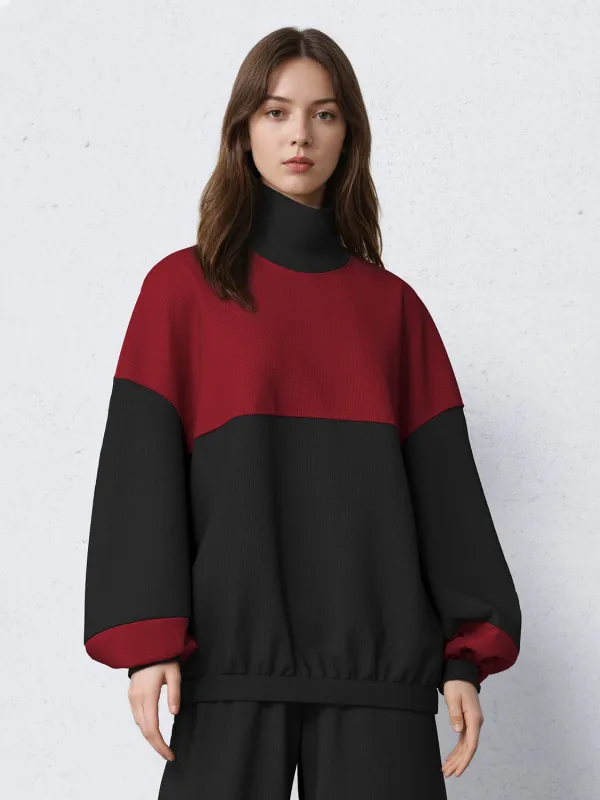 Turtle Neck Loose Knitted Sweaters sold by Urban Revivo
