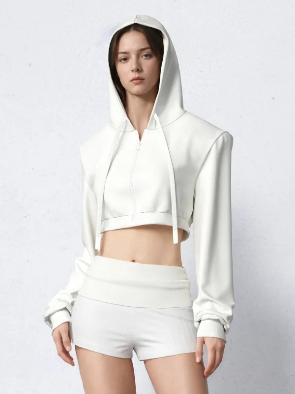 Cropped Hoodie Sports Jackets sold by Urban Revivo